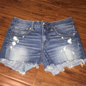 Midi jean shorts